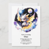 Dragon 1. Geburtstag Einladung (Vorderseite)