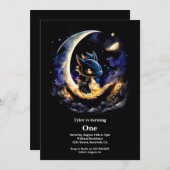 Dragon 1. Geburtstag Einladung (Vorne/Hinten)