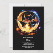 Dragon 1. Geburtstag Einladung (Vorderseite)