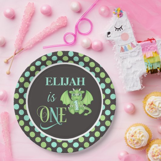 Dragon 1bDay Teller Personalisiert (Party)