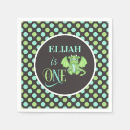 Dragon 1st Birthday Napkins - Personalisiert Serviette