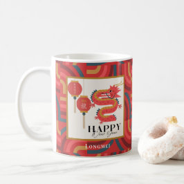 Dragon 2024 Red Chinese New Year Holiday Kaffeetasse