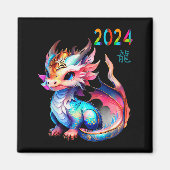 Dragon 2024 Year Of The Dragon Happy Lunar New Yea Magnet (Vorne)