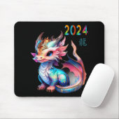 Dragon 2024 Year Of The Dragon Happy Lunar New Yea Mousepad (Mit Mouse)