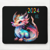 Dragon 2024 Year Of The Dragon Happy Lunar New Yea Mousepad (Vorne)