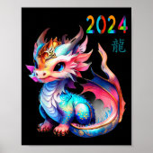 Dragon 2024 Year Of The Dragon Happy Lunar New Yea Poster (Vorne)