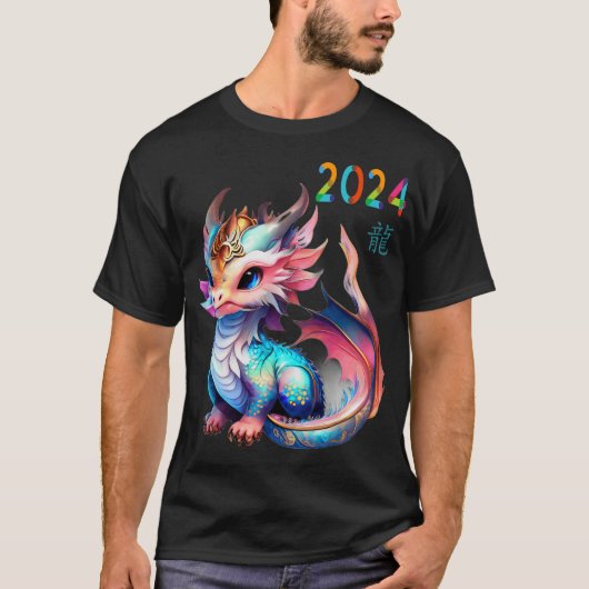 Dragon 2024 Year Of The Dragon Happy Lunar New Yea T-Shirt (Vorderseite)