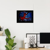 Dragon 3D Fantasy Art Poster (Heimbüro)