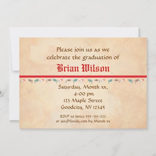 Dragon Abschluss Celebration Einladung (Rückseite)