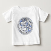 Dragon Abzeichen im Chrome-Stil auf Carbon Fibre P Baby T-shirt (Vorderseite)