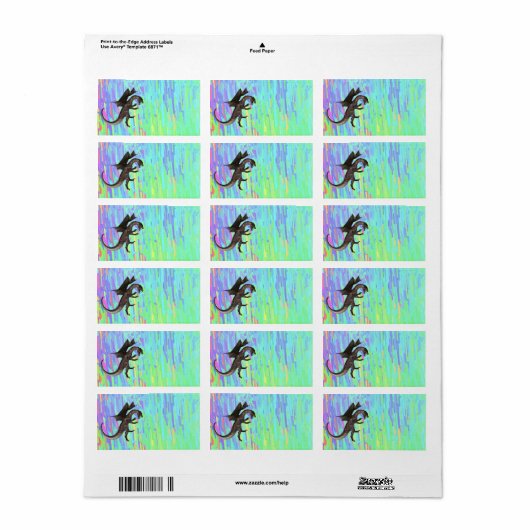 Dragon Address Label Adressaufkleber (Vorne)