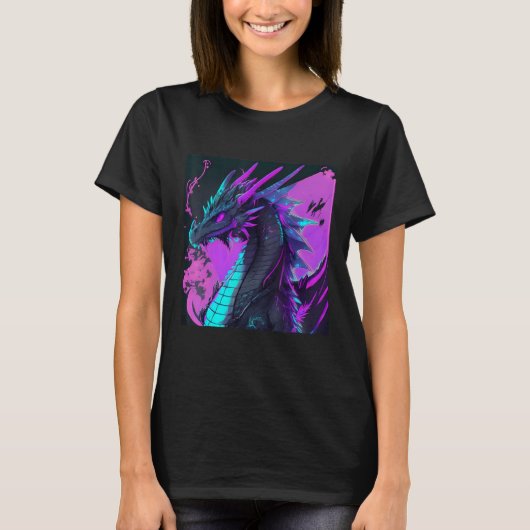 Dragon Aesthetic Style Japan Vaporwave 80s 90s T-Shirt (Vorderseite)