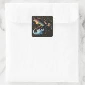 Dragon Air Elemental Quadratischer Aufkleber (Tasche)