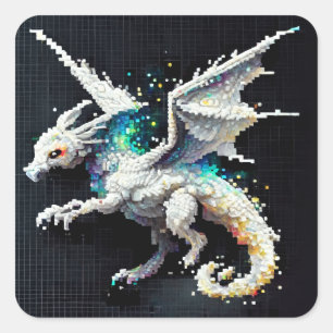 Dragon Air Elemental Quadratischer Aufkleber