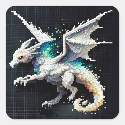 Dragon Air Elemental Quadratischer Aufkleber (Vorderseite)