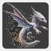 Dragon Air Elemental Quadratischer Aufkleber (Vorderseite)