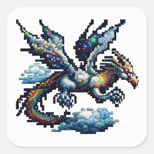 Dragon Air Elemental Square Sticker (Vorderseite)