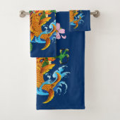 Dragon an Koi Badhandtuch Set (Insitu)