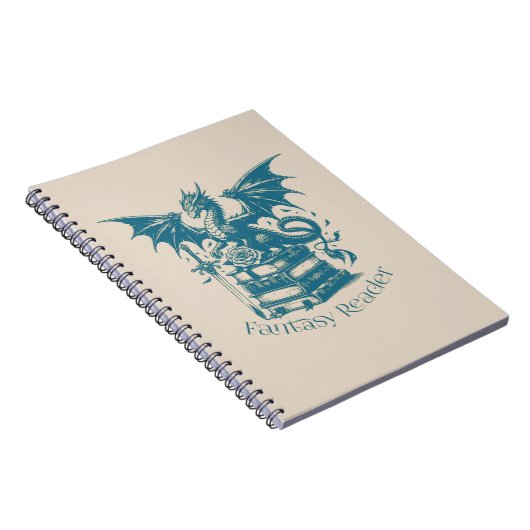 Dragon and Books Fantasy Reader Notizblock (Rechte Seite)