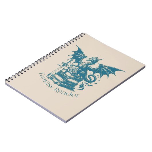 Dragon and Books Fantasy Reader Notizblock (Linke Seite)
