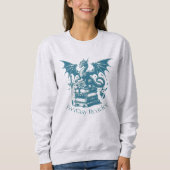 Dragon and Books Fantasy Reader Sweatshirt (Vorderseite)