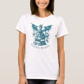 Dragon and Books Fantasy Reader T-Shirt (Vorderseite)