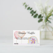 Dragon and Rainbow - Babydusche Begleitkarte (Stehend Vorderseite)