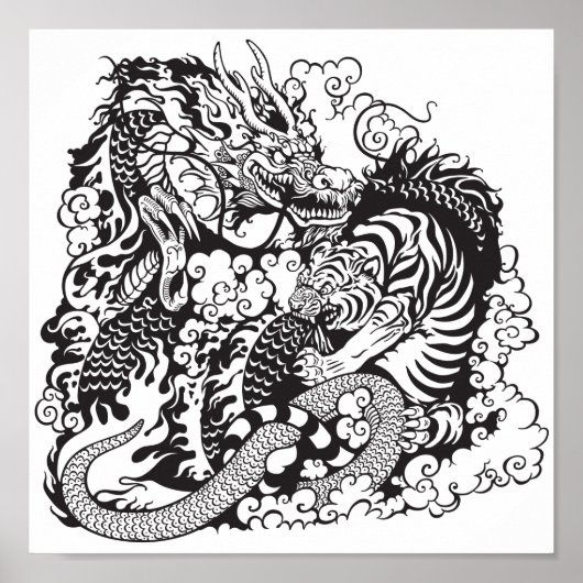 dragon and tiger fighting poster (Vorne)