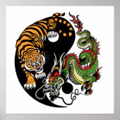 dragon and tiger yin yang poster (Vorne)