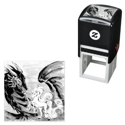 Dragon and Unicorn // Courship Permastempel (Beispiel)