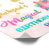 Dragon and Unicorn willkommen Party-Zeichen Magisc Poster (Ecke)