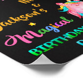 Dragon and Unicorn willkommen Party-Zeichen Magisc Poster (Ecke)