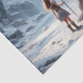 Dragon and Warrior Girl - Decoupage- Seidenpapier (Detail)