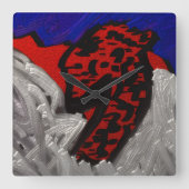 Dragon Angel Quadratische Wanduhr (Vorderseite)