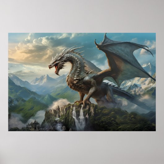 Dragon Animal Creature Fantasy Fantasy Colorado Ku Poster (Vorne)