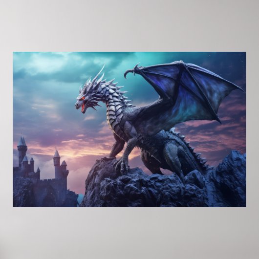 Dragon Animal Creature Fantasy Fantasy Colorado Ku Poster (Vorne)