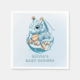 Dragon Aquamarine Astroid Boy Baby Dusche Serviette