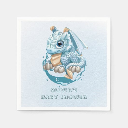 Dragon Aquamarine Astroid Boy Baby Dusche Serviette (Vorderseite)