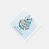 Dragon Aquamarine Astroid Boy Baby Dusche Serviette (Ecke)