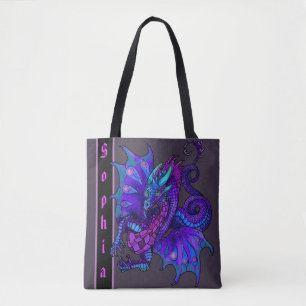 Dragon Art Nouveau Stil Lila Dragon Tasche