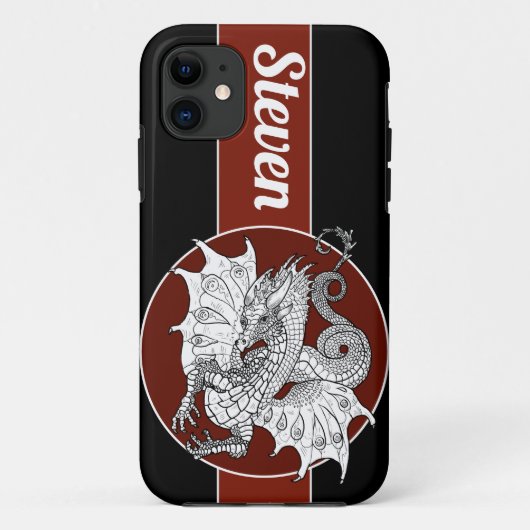 Dragon Art Nouveau Style Ink zeichnend Case-Mate iPhone Hülle (Rückseite)
