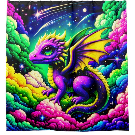 Dragon Artwork Duschvorhang (Vorderseite)