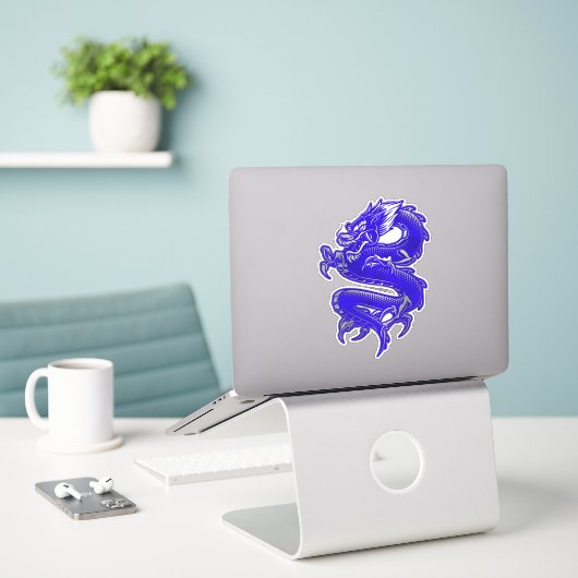 Dragon Aufkleber (Laptop auf Schreibtisch)
