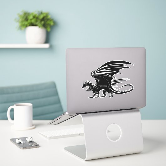 DRAGON AUFKLEBER (Laptop auf Schreibtisch)
