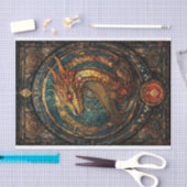 Dragon aus verkettetem Glas Seidenpapier (Handwerk)