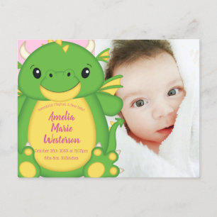 Dragon Baby-Ankündigung Postkarte