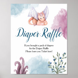Dragon Baby Duft Windeln Raffle Poster-Zeichen Poster