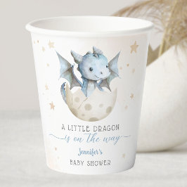 Dragon Baby Dusche Niedlich Boy Blue Paper Cups Pappbecher
