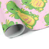 Dragon Baby Dusche Pink Geschenkpapier (Rolleneckpunkt)
