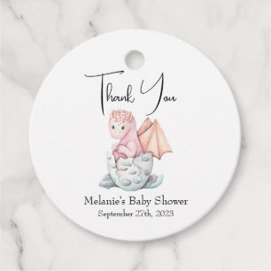 Dragon Baby Dusche Vielen Dank Geschenkanhänger